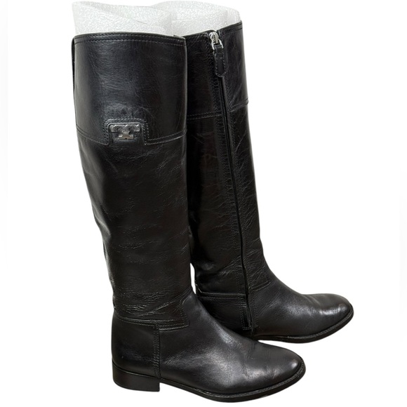 Tory Burch Black Leather Riding Boots NWOT - Picture 12 of 16